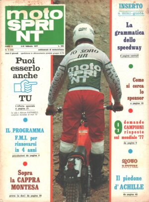 Motosprint n. 5 - Febbraio 1977 ed. Editoriale Il Borgo (Con Inserto Guida Speedway)