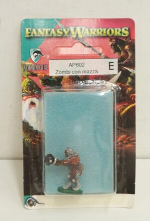 Fantasy Warriors: Zombi con Mazza AP602. Miniature in Metallo Dipinte. Colorazione Random