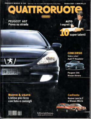 Quattroruote n. 540 Ottobre 2000 con Allegato Alfa 147 + Le Auto preferite 2001