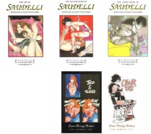 Franco Saudelli. Lotto 5 Volumi ed. Glittering (The art of Bondage Foot Fantasies, Tied Tickled, Chair ties)