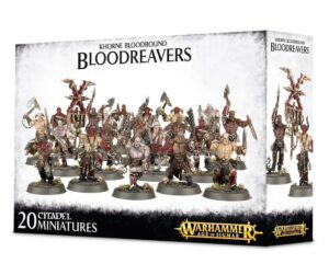 Warhammer Age of Sigmar: KHORNE BLOODBOUND BLOODREAVERS. Miniature da Dipingere Games Workshop