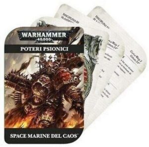 Warhammer 40.000 40K Carte POTERI PSIONICI Space Marine del Caos Games Workshop
