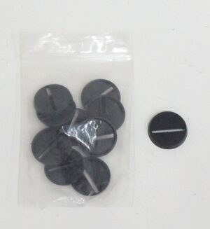 Citadel Base Rotonda con fessura in plastica 25mm - 10 Pezzi per Warhammer. Games Workshop