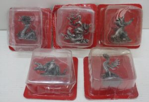 Miniature Draghi e creature fantastiche. Set da 5, in lega metallica, ATLAS