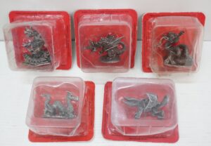 Miniature Draghi e creature fantastiche. Set da 5, in lega metallica, DeAgostini