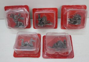 Miniature Draghi e creature fantastiche. Set da 5, in lega metallica, DeAgostini