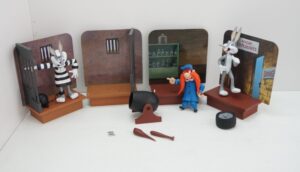 Lotto Bugs Bunny e Yosemite Sam (Big House Bunny) Action Figure Looney Tunes