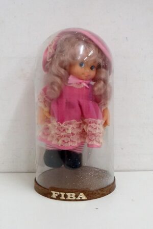 Bambola FIBA Bijoux Coquette in Campana Vestito Rosa anni '80 - Doll Vintage
