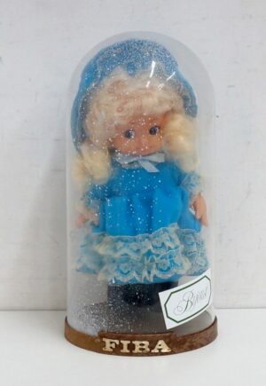 Bambola FIBA Bijoux Coquette in Campana Vestito Azzurro anni '80 - Doll Vintage