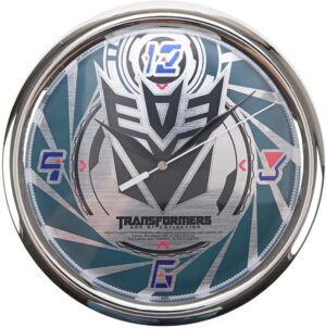 Transformers Black Scope Decepticon Logo Nero - Orologio da Parete Wall Clock (Tipo B)