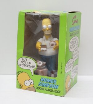 Vintage Homer Simpson Talking Alarm Clock 1998 Wesco