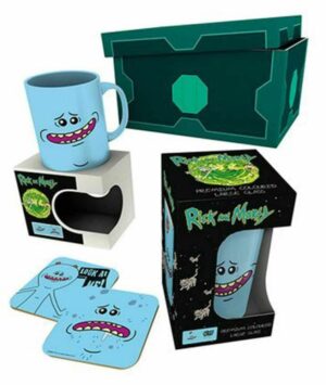 Rick e Morty IL SIGNOR meeseeks Tazza, bicchiere e sottobicchieri Gift Box