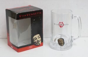 V for Vendetta Bicchiere da Birra - Boccale in Vetro. SD Toys