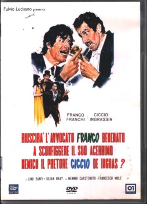 Riuscirà l'avvocato Franco Benenato a sconfiggere il suo acerrimo nemico il pretore Ciccio de Ingras? DVD in Italiano con Franco Franchi e Ciccio Ingrassia