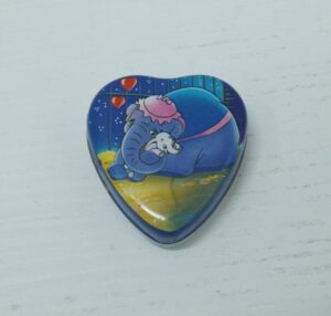 Mini Scatola Cuore Disney "Dumbo", Porta liquirizia 1987