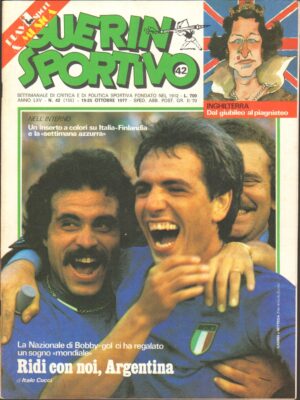 Rivista Guerin Sportivo n. 42 del 19-25 Ottobre 1977 - Con Inserto a Colori della Settimana Azzurra