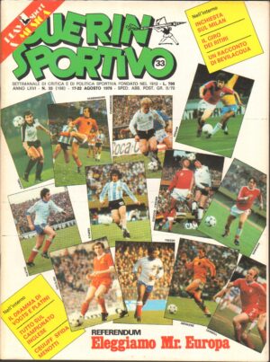 Rivista Guerin Sportivo n. 33 del 17-22 Agosto 1978 - Elegimo Mr. Europa