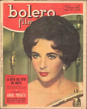 Rivista Bolero Film n. 607 del 21 Dicembre 1958 - In Copertina Elizabeth Taylor