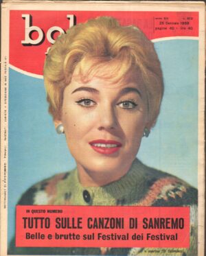 Rivista Bolero Film n. 612 del 25 Gennaio 1959 - In Copertina Edy Campagnoli