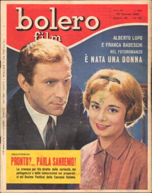 Rivista Bolero Film n. 664 del 24 Gennaio 1960 - Alberto Lupo e Fraca Badeschi