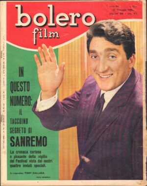 Rivista Bolero Film n. 665 del 31 Gennaio 1960 - In Copertina Tony Dallara