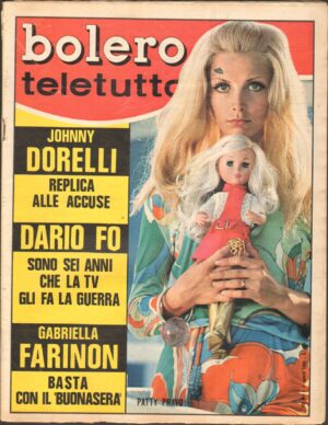 Rivista Bolero Teletutto n. 1110 del 11 Agosto 1968 - In copertina Patty Pravo