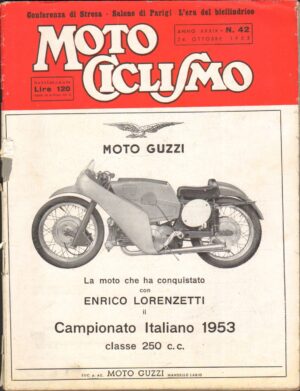 Rivista Motociclismo n. 42 del 24 Ottobre 1953 ed. Edisport - Moto Guzzi
