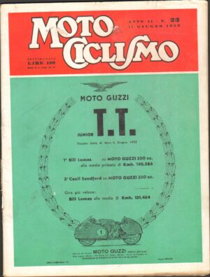 Rivista Motociclismo n. 23 del 11 Giugno 1955 ed. Edisport - Moto Guzzi
