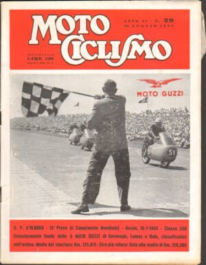 Rivista Motociclismo n. 29 del 23 Luglio 1955 ed. Edisport - Moto Guzzi