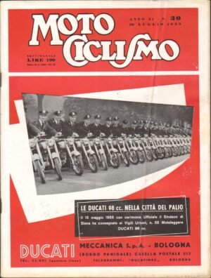 Rivista Motociclismo n. 30 del 30 Luglio 1955 ed. Edisport - Ducati