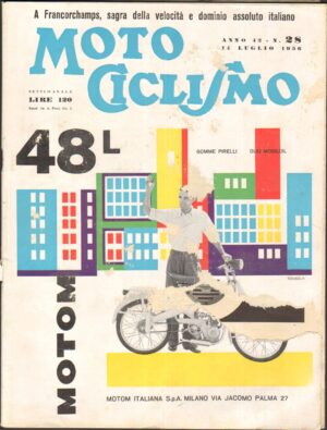 Rivista Motociclismo n. 28 del 14 Luglio 1956 ed. Edisport - Motom 48 cc