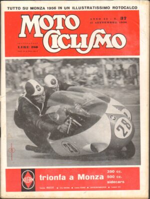 Rivista Motociclismo n. 37 del 15 Settembre 1956 ed. Edisport - Gilera