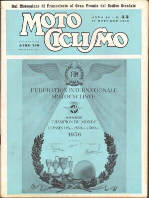 Rivista Motociclismo n. 43 del 27 Ottobre 1956 ed. Edisport - Lambretta