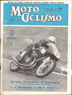 Rivista Motociclismo n. 27 del 6 Luglio 1957 ed. Edisport - MV Augusta
