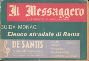 Guida Monaci Elenco Stradale di Roma (De Santis). Il Messaggero Anni '50-'60