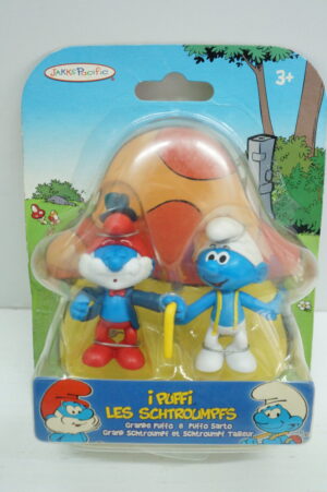 I Puffi – The Smurfs: Grande Puffo e Puffo Sarto. Coppia Personaggi 6 cm. Jakks - Giochi Preziosi