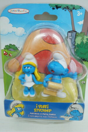 I Puffi – The Smurfs: Puffetta e Puffo Poeta. Coppia Personaggi 6 cm. Jakks - Giochi Preziosi
