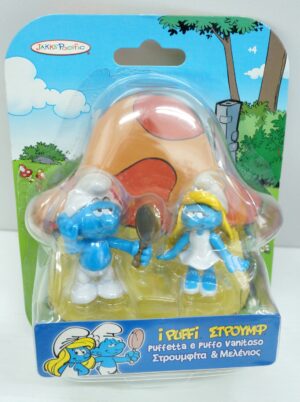 I Puffi – The Smurfs: Puffetta e Puffo Vanitoso. Coppia Personaggi 6 cm. Jakks - Giochi Preziosi