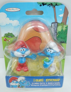 I Puffi – The Smurfs: Grande Puffo e Quattrocchi. Coppia Personaggi 6 cm. Jakks - Giochi Preziosi