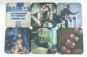 Star Wars: Set n. 6 Sottobicchiere in Sughero dei personaggi di Star Wars