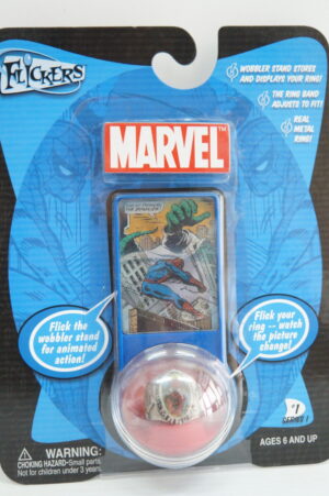 MARVEL FLICKERS #1 Series 1: RING SPIDERMAN Anello Uomo Ragno con immagine cangiante