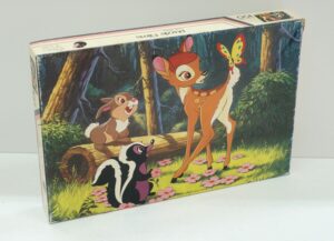Walt Disney: Puzzle Films Bambi 100 pezzi (33,5×48,5 cm) COMPLETO. Clem Toys cod. 36102. Vintage