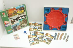 Big Jim Safari. Gioco da Tavolo Vintage. Mattel con Minicatalogo - NON COMPLETO
