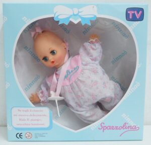 Spazzolina Ninnaò vestito Rosa - Bambola Doll Vintage (con meccanismo sonoro) Litardi Giocattoli