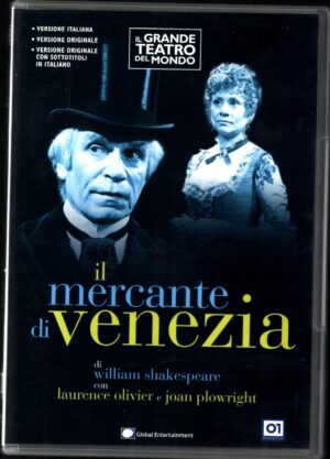 Il Mercante di Venezia con Laurence Olivier. Il Grande Teatro del Mondo. DVD in Italiano