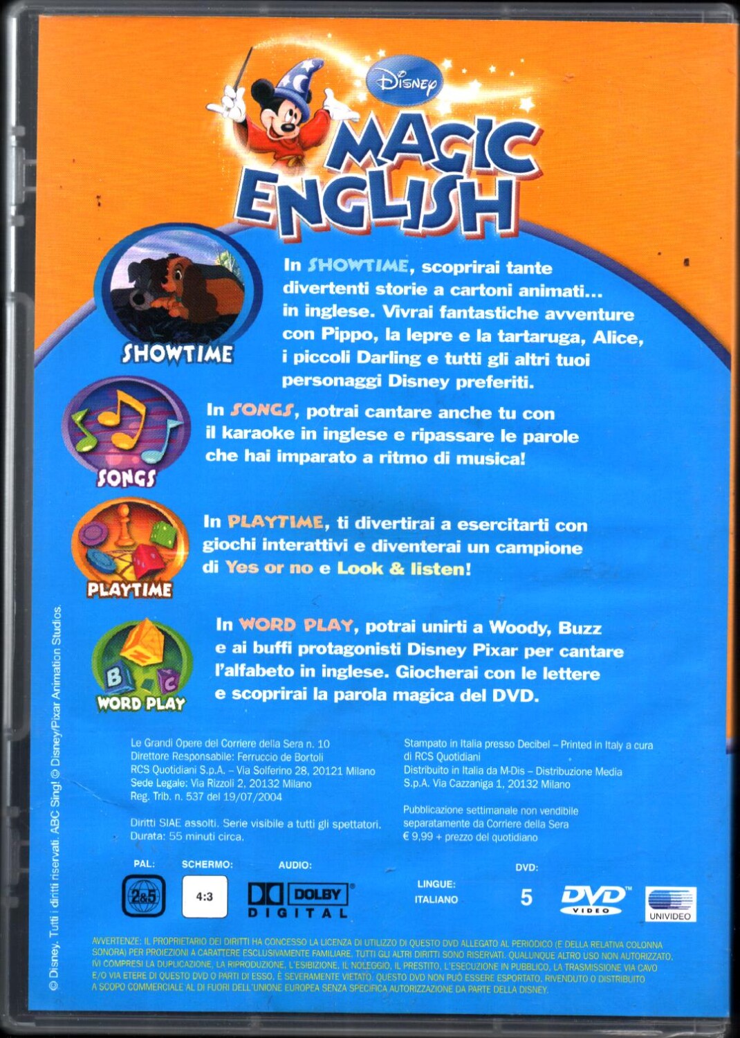 Let's play, giochi e sport. Magic English Disney vol 10. DVD