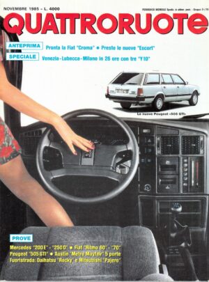 Quattroruote n. 361 Novembre 1985 - Mercedes 200E e 250D, Fiat Ritmo, Daihatsu