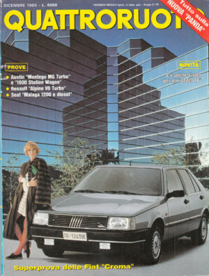 Quattroruote n. 362 Dicembre 1985 - Austin Montego, Renault Alpine, Seat Malaga