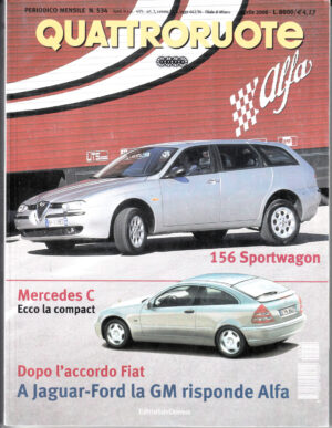 Quattroruote n. 534 Aprile 2000 con Allegato Alfa 156 Sportwagon