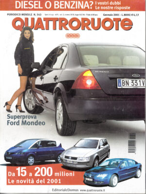 Quattroruote n. 543 Gennaio 2001 con Allegato Fiat Doblo'